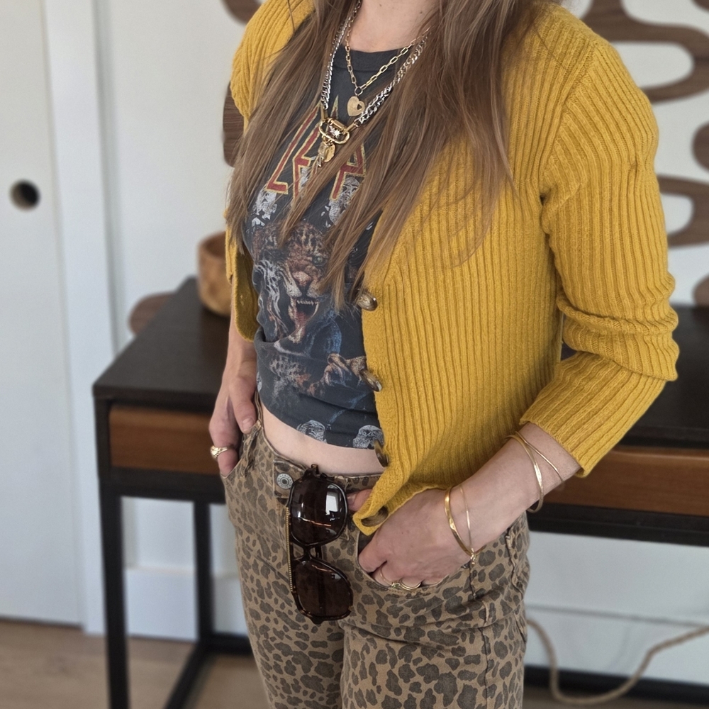 Dont Ask Why Mustard Yellow Women's Sweater